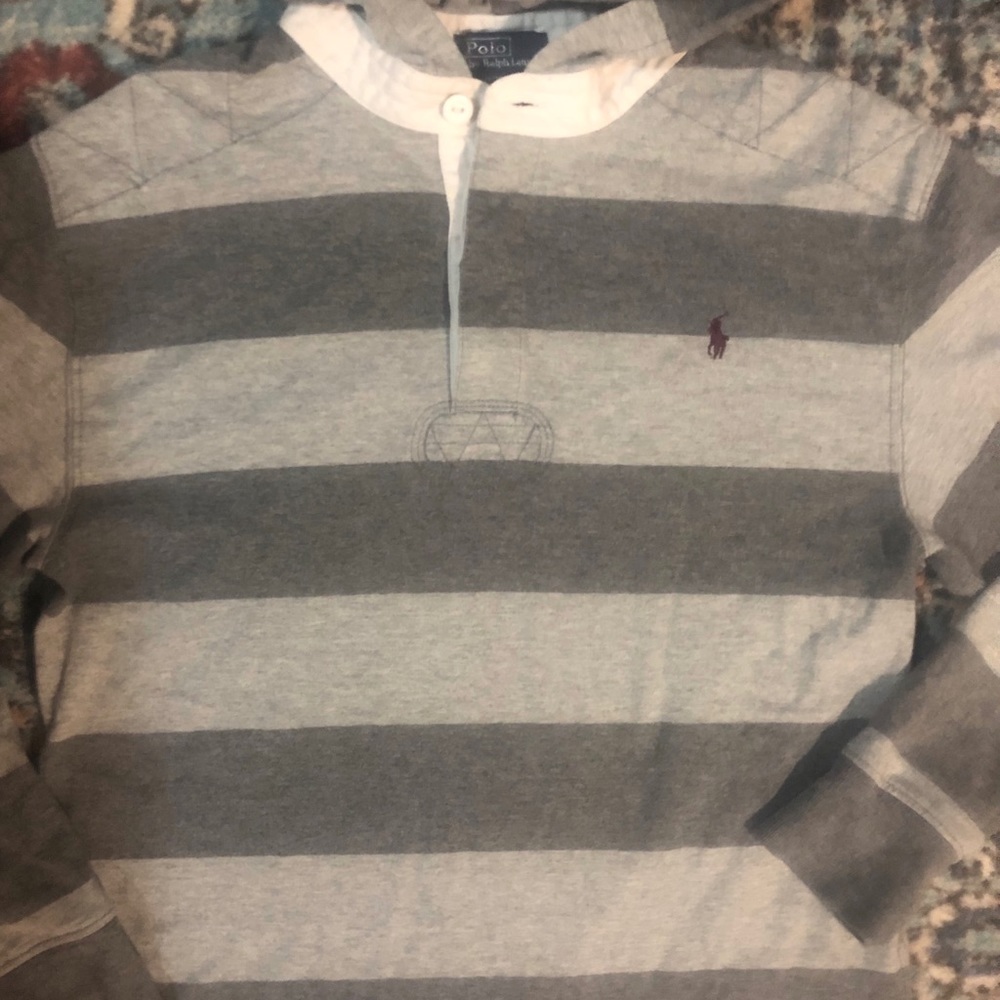 Ralph Lauren Polo hooded shirt 10/12 boys